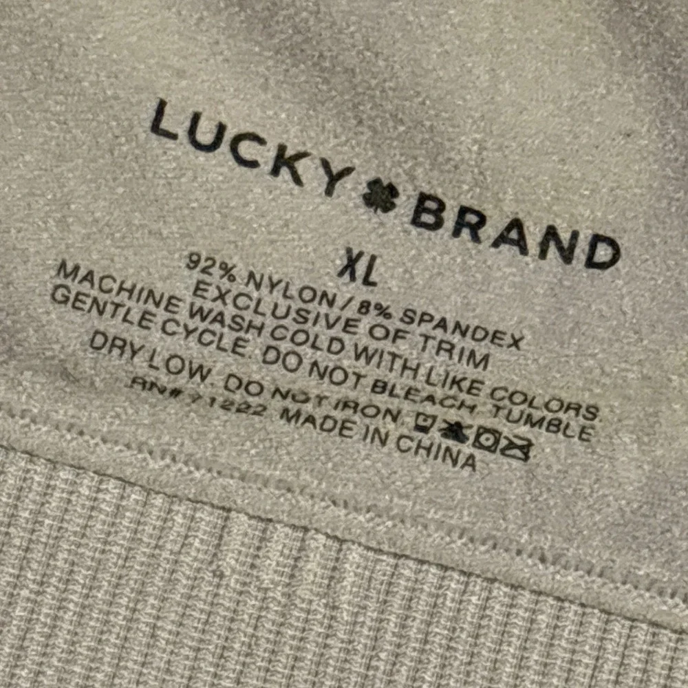 Lucky‎ Brand Womens Gray Blue Sports Bra Lounge Bralette Stretch, Size XL